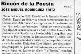 José Miguel Rodríguez Fritz  [artículo] A. T.