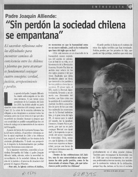 "Sin perdón la sociedad chilena se empantana"  [artículo]