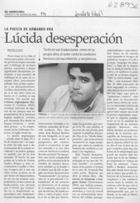Lúcida desesperación  [artículo] Bruno Cuneo