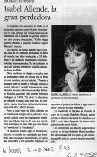 Isabel Allende, la gran perdedora  [artículo]