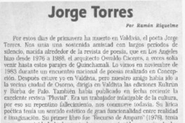 Jorge Torres  [artículo] Ramón Riquelme
