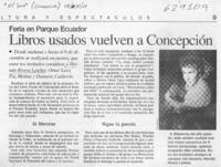 Libros usados vuelven a Concepción  [artículo]