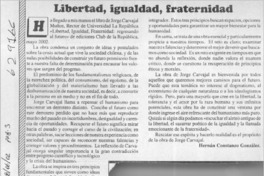Libertad, igualdad, fraternidad  [artículo] Hernán Constanzo González