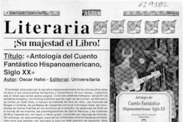 "Antología del cuento fantástico hispanoamericano, siglo XX"  [artículo] Luis Paz