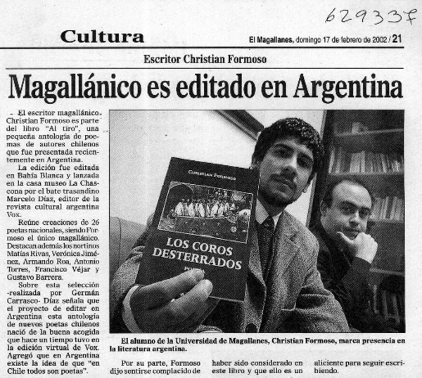 Magallánico es editado en Argentina  [artículo]