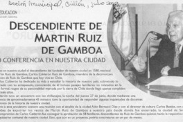 Descendiente de Martín Ruiz de Gamboa  [artículo]