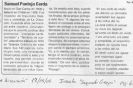Samuel Pantoja Cerda  [artículo] A. T.