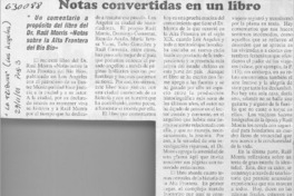 Notas convertidas en un libro  [artículo] Jorge Pinto Rodríguez