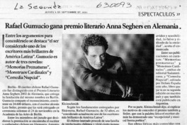 Rafael Gumucio gana premio literario Anna Seghers en Alemania  [artículo]