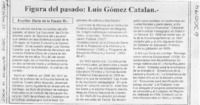 Figura del pasado, Luis Gómez Catalán  [artículo] Darío de la Fuente D.