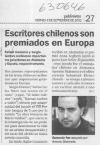 Escritores chilenos son premiados en Europa  [artículo]