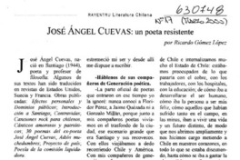 José Angel Cuevas, un poeta resistente  [artículo] Ricardo Gómez López