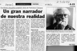 Un gran narrador de nuestra realidad  [artículo] Félix Núñez