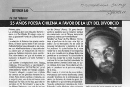 25 años poesía chilena a favor de la ley de divorcio  [artículo] Erick Pohlhammer