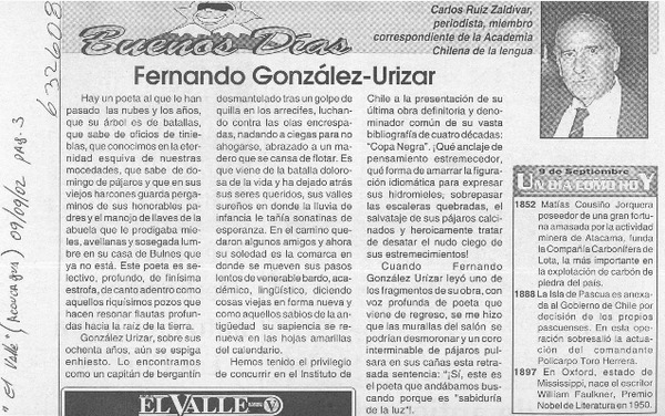 Fernando González-Urizar  [artículo] Carlos Ruíz Zaldívar