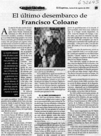 El último desembarco de Francisco Coloane  [artículo]