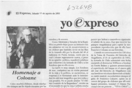 Homenaje a Coloane  [artículo] Jorge Martínez Busch