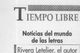 Rivera Letelier, el autor más vendido en ficción  [artículo]