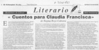 "Cuentos para Claudia Francisca" de Regina Royo Cabrera  [artículo] Mario Noceti Zerega