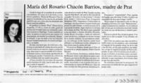 María del Rosario Chacón Barrios, madre de Prat  [artículo] Sara Vial