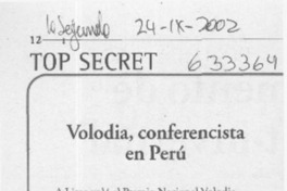 Volodia, conferencista en Perú  [artículo]