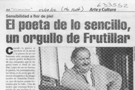 El poeta de lo sencillo un orgullo de Frutillar  [artículo] Claudia Millán Rute