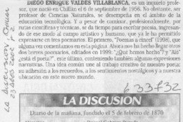 Diego Enrique Valdés Villablanca  [artículo]