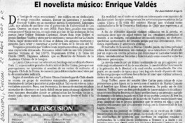 El novelista músico, Enrique Valdés  [artículo] Juan Gabriel Araya G.