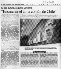 "Ensanchar el alma común de Chile"  [artículo]
