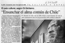 "Ensanchar el alma común de Chile"  [artículo]