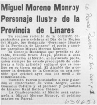 Miguel Moreno Monroy personaje ilustre de la provincia de Linares  [artículo]
