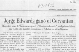 Jorge Edwards ganó el Cervantes