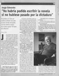 "No habría podido escribir la novela si no hubiese pasado por la dictadura" (entrevista)