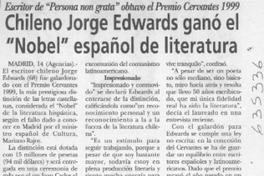 Chileno Jorge Edwards ganó el "Nobel" español de literatura  [artículo]