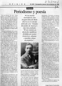 Periodismo y poesía  [artículo] Sergio Ramón Fuentealba