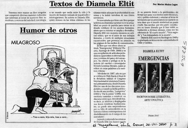 Textos de Diamela Eltit  <artículo> Marino Muñoz Lagos