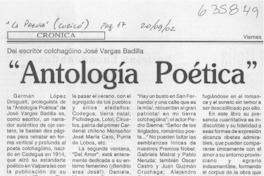 "Antología poética"  [artículo] Pedro Mardones