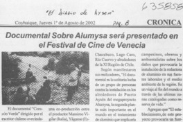 Documental sobre Alumysa será presentado en el Festival de Cine de Venecia  [artículo]