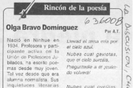Olga Bravo Domínguez  [artículo] A. T.