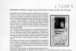 Identidad chilena  [artículo]