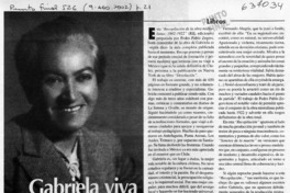 Gabriela viva  [artículo] Antonio J. Salgado