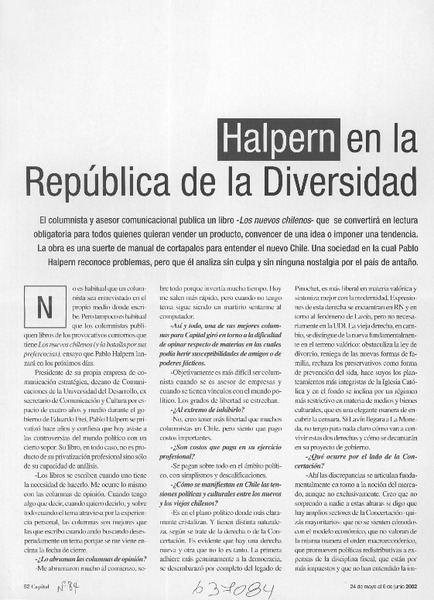 Halpern en la República de la diversidad  [artículo]