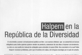 Halpern en la República de la diversidad  [artículo]