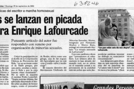 Gays se lanzan en picada contra Enrique Lafourcade  [artículo] Fabián Llanca