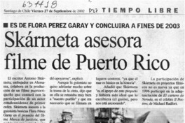 Skármeta asesora filme de Puerto Rico  [artículo]