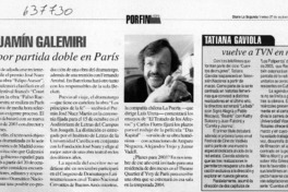 Benjamín Galemiri por partida doble en París  [artículo]
