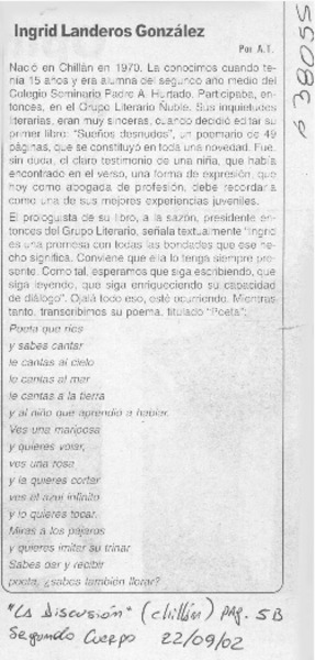 Ingrid Landeros González  [artículo] A. T.