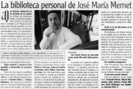 La biblioteca personal José María Memet  [artículo]