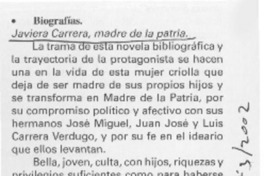 Javiera Carrera, Madre de la Patria  [artículo]