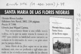 Santa María de las flores negras  [artículo] Rosa María Verdejo